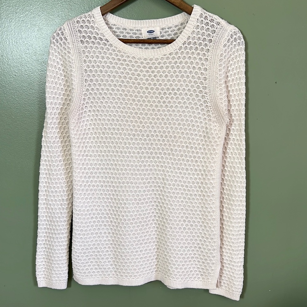 Old Navy girls pullover white sweater size Small .